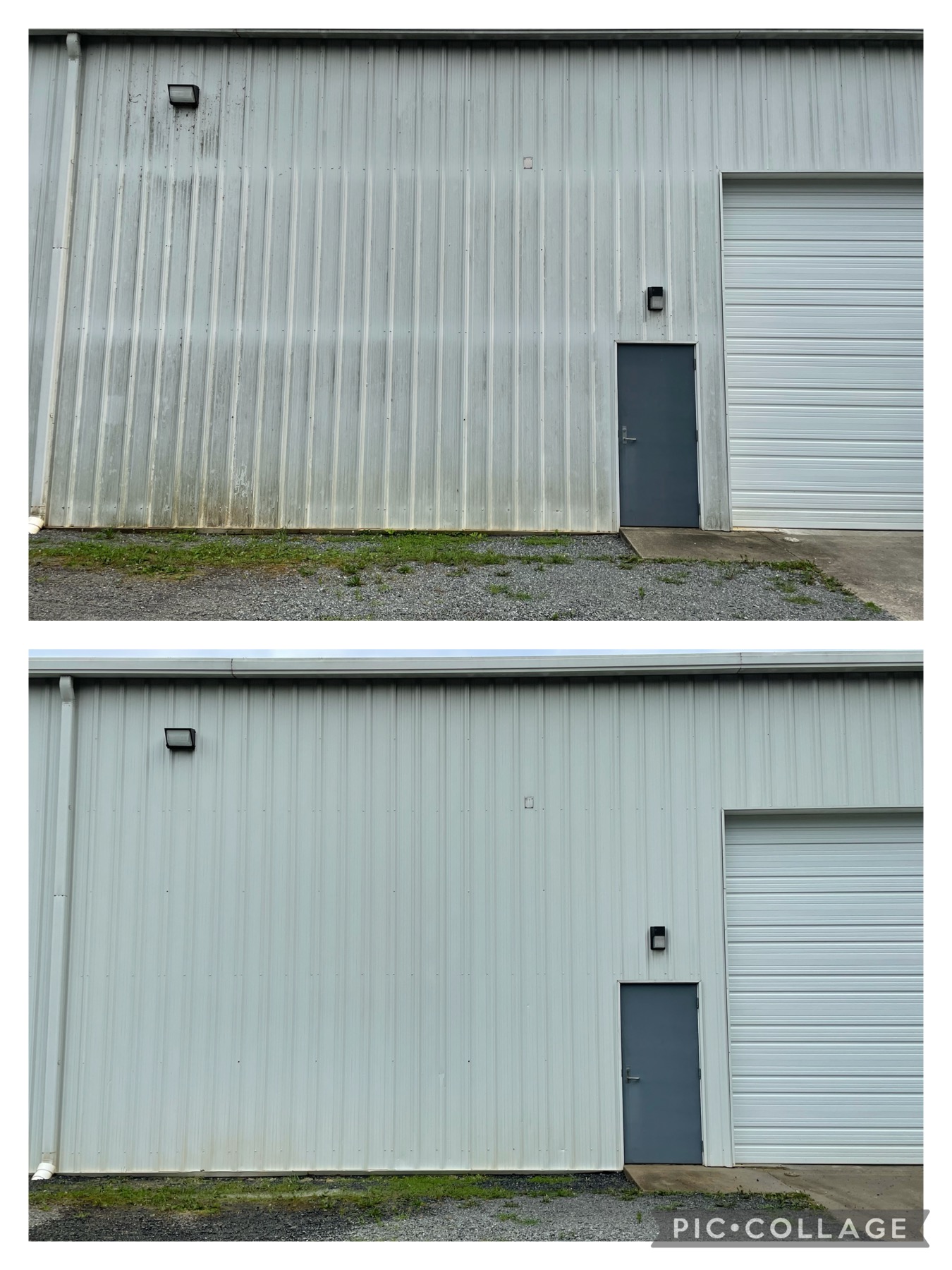 Commercial metal building washing